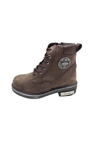 Harley Davidson Jim Hakiki Deri Unisex Bot Kahverengi