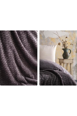 Ap Jakarlı Tek Kişilik Antrasit Trusty Battaniye 160 220 Antrasit