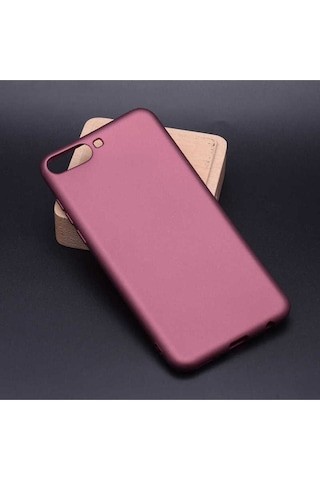 Huawei Y6 2018 Kılıf Zore Premier Silikon Kapak Mürdüm