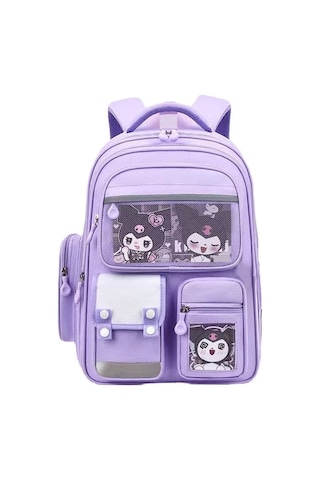Youtek Sevimli Çocuk Sırt Çantası - Büyük Kapasiteli Mor Okul Çantası Mor