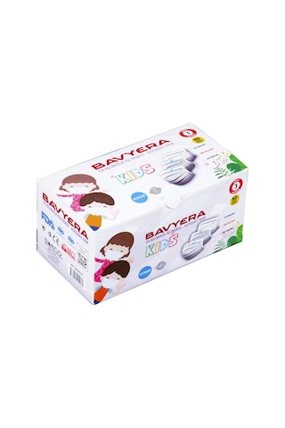 Çocuklar için 3 Kat Ultrasonic Yüz Maskesi 50 Adet Burun Telli