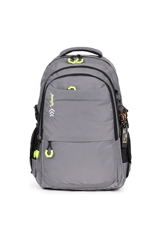Fermuarlı Geniş Bölmeli Spor & Okul Sırt Çantası Hafif, Ergonomik Ve Dayanıklı Tasarım - Gri Gri