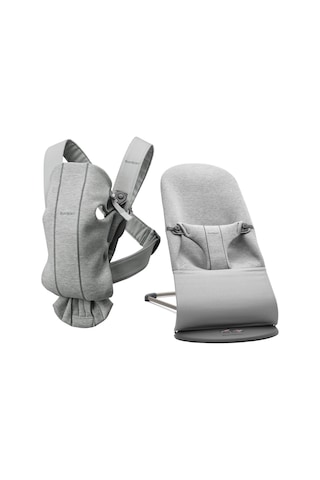 BabyBjörn 2'li Set Bliss Ana kucağı & Kanguru Mini 3D Jersey Light Grey