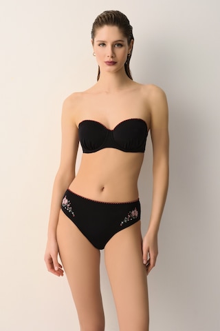 Suwen Karla Yüksek Bel Nakışlı Bikini Alt Sb26153012012 Siyah
