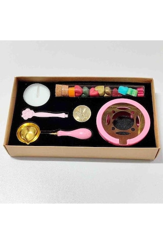 Pembe Patili Mum Mührü Seti Karışık