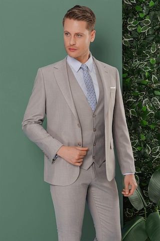 Efor Tk 871 Slim Fit Gri Klasik Takım Elbise Gri