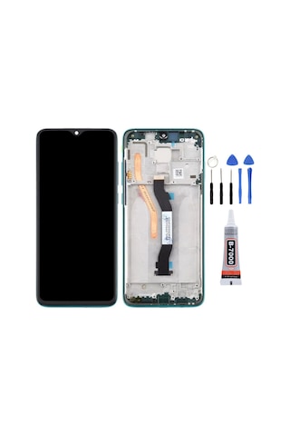 Xiaomi Redmi Note 8 Pro Çıtalı Yeşil Lcd Ekran Dokunmatik Tamir Seti Yapıştırcı Set Yedcom