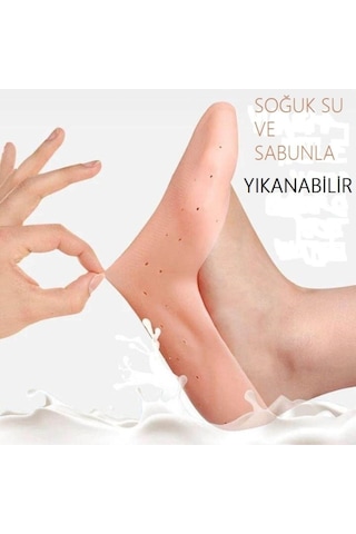 Ayak Bakımı İçin Silikon Nemlendirici Jel Ayak Çorapları - Silikon Patik
