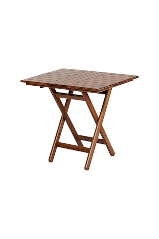 Bahçeme Kaş 60X80 Katlanabilir Ahşap Bahçe Balkon Masası