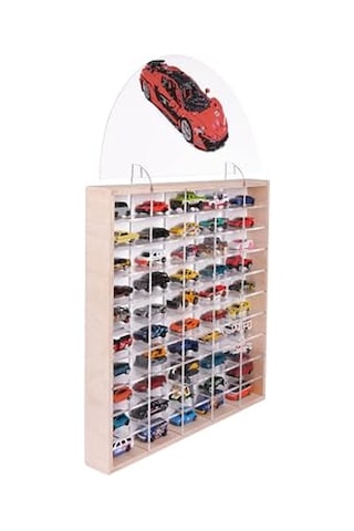 Rozitoys 50 Li Araba Rafı Duvara Asılabilen Pleksi Raflı Düzenleyici, 1/64 Ölçekli 51x6x52 Cm Sku: Smgstk15dbb5b0d8 Açık Bej