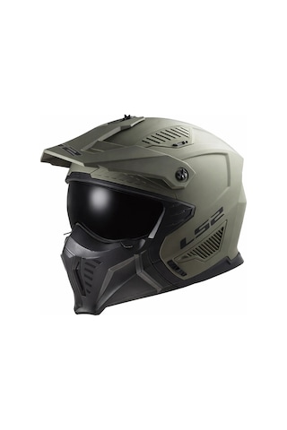 Ls2 Drıfter Mat Olıve Siyah Vizör Kask Yeşil