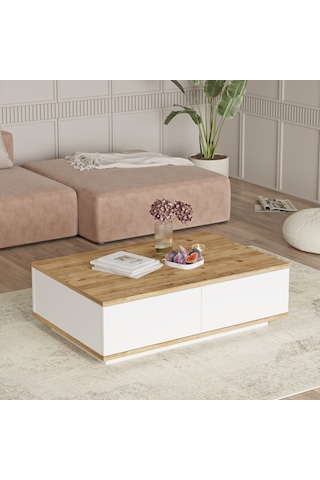 Robin Home Loft Orta Sehpa 2 Kapaklı Çam-Beyaz