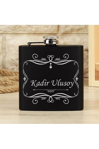 Kişiye Özel Cep Matarası Siyah