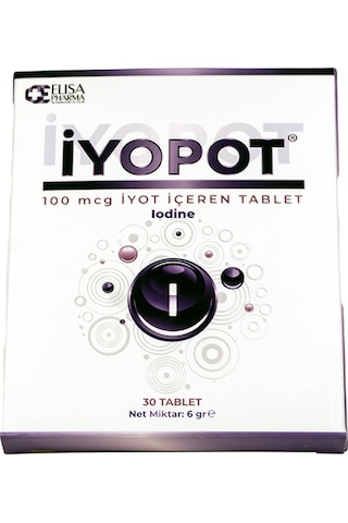 İyopot İyot içeren Takviye Edici Gıda 30 Tablet