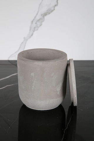 Mermer Desenli Beton Pamukluk Kapaklı Kutu Dekoratif Kutu Beton Gri