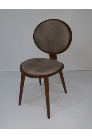 Sandalye Papel Model Kayın Torna RETRO Ayak soho Kumaş Oval Sırt Yuvarlak oturum 1adet El Yapım