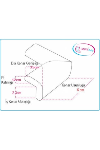 Portakal Safety Kauçuk Köşe Koruyucu-Siyah 4 Adet