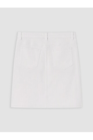 Lcw Petite Beyaz Dar Fit Mini Jean Etek