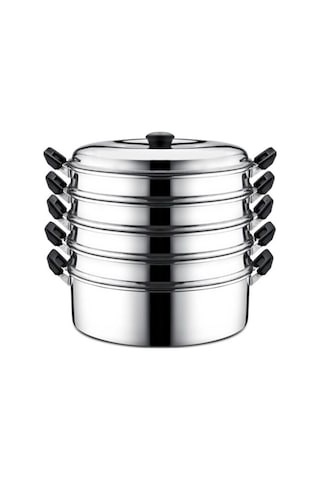 Alüminyum Mantı Tenceresi 28 Cm Beyaz 3,4 Litre 6 Parça - 28 Cm Boyut/ebat - 3,4 L Hacim