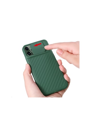 Teknomoda Apple Uyumlu iPhone 11 Kamera Korumali Sürgülü Silikon Kilif 561434588