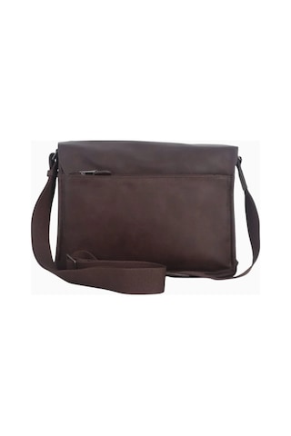 Discovery Heritage Metal Logolu 4l Kapasiteli Messenger Omuz Çantası Kahverengi 2