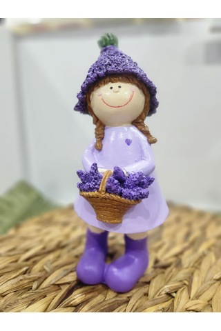 Lavanta Tutan Kız Bahçe Cücesi 23x10cm