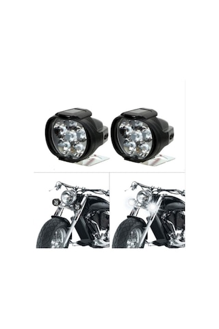 OtoÇizgi Motosiklet Sis Farı Takım 6 6 Ledli Mercekli Çakar & Sabit Mod OtoÇizgi
