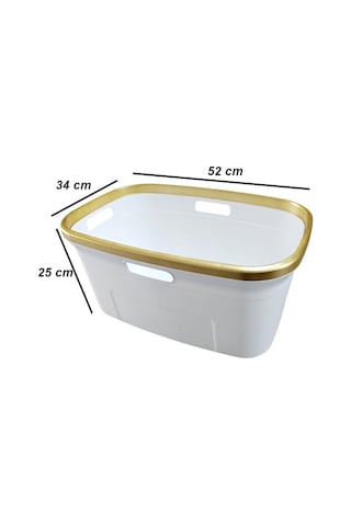 Geseus Gold Çamaşır Selesi,sepeti,temizlik Kovası Beyaz