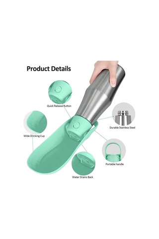 Yürüyüş Ve Dış Mekan Kullanımı İçin Taşınabilir 750 Ml Köpek Su Şişesi B Çok Renkli