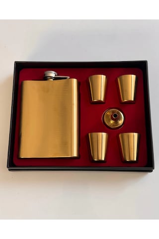 4 Bardaklı Çelik Matara Gold 4 Bardaklı Çelik Matara Gold