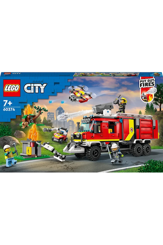 LEGO® City İtfaiye Komuta Kamyonu 60374 7+ Yaratıcı Oyuncak Yapım Seti (502 Parça)