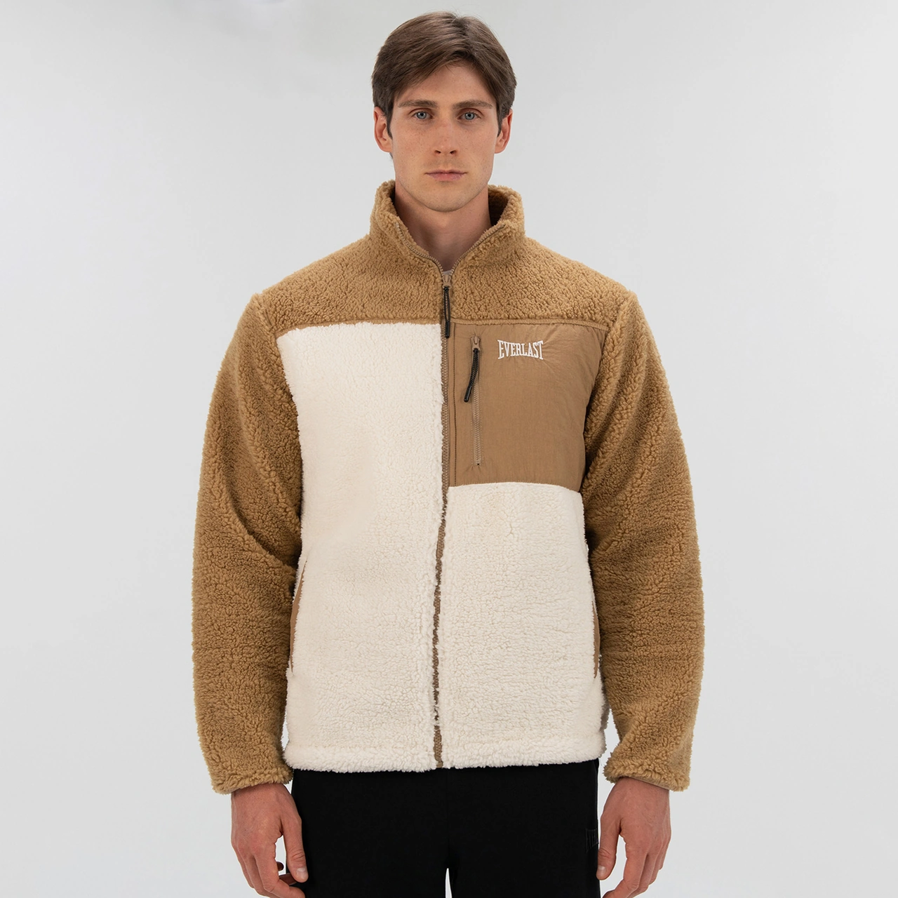 Everlast Winter Essentials Full Zip Sherpa Erkek Krem Sweatshirt Tm0110 Krem