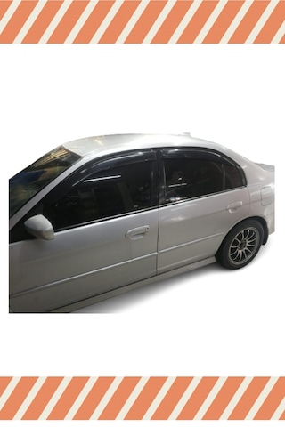 Honda Civic Sedan 2001-2007 Modellerine Özel 4'lü Mügen Tip Cam Rüzgarlığı
