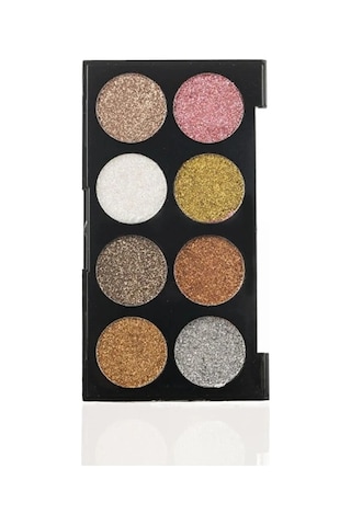 8 Renk Glitter Far Paleti - 2'li Set Pembe