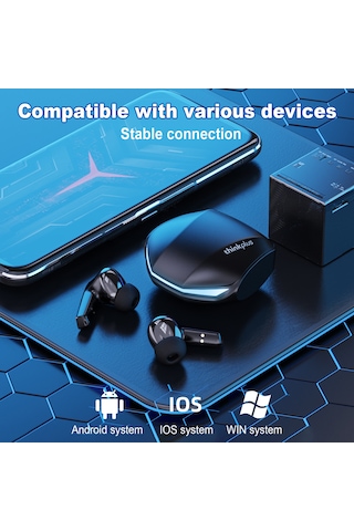 Singree Lenovo Thinkplus Gm2 Pro Kablosuz Kulaklık - Bt 5.3, 360 Ses, Gürültü Önleme, Çift Modlu Oyun Deneyimi