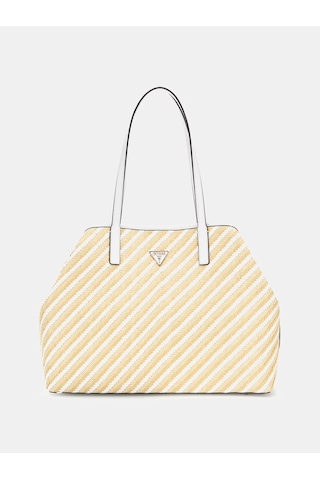 Guess Vikky Raffia Kadın Omuz Çantası Hwws9318290 Beyaz