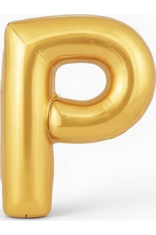 Runaway Altın P Harf Balon Dev Boy Parti Ve Etkinlik Dekoru Çok Renkli