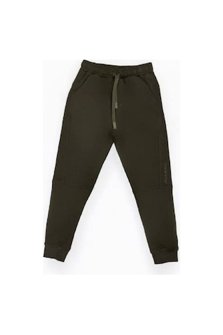 Erkek Çocuk Geniş Kalıp Pamuklu Cepli Eşofman Altı-14700 Haki