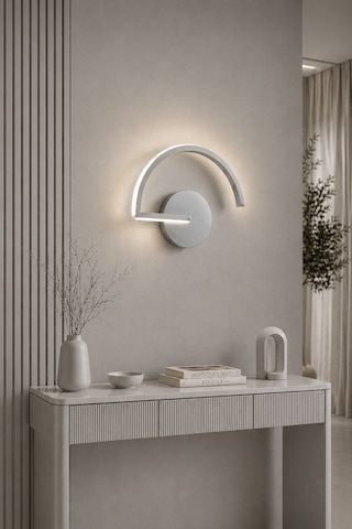 Mori Modern Led Duvar Apliği Günışığı Gri