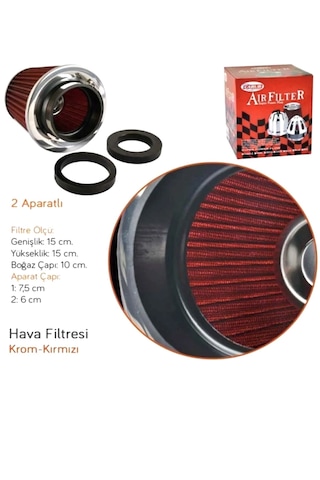 Carub Spor Hava Tuning Performans Hava Filtresi 15 15cm 2 Aparatlı