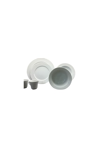 Gb Kütahya Ekose 1 Adet Yemek Tabağı 20cm 1. Kalite Porselen