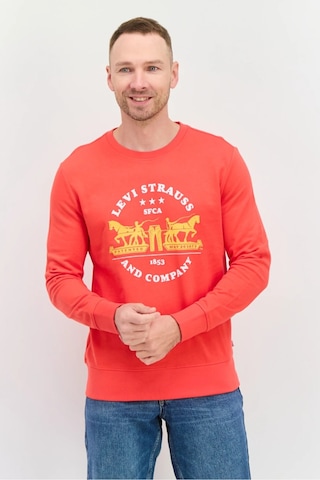 Levi's Graphic Erkek Bisiklet Yaka Sweatshirt Kırmızı