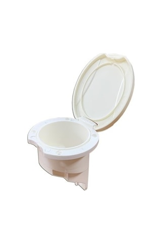 Duş Yuvası Tekne ve Karavan Duş Kutusu Plastik Kapaklı Beyaz