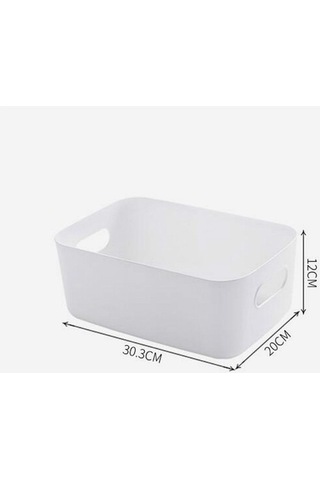 Tongxida Masaüstü Depolama Kutusu Banyo Mutfak Plastik Sepet Gri, Kozmetik Atıştırmalık Depolama Gri