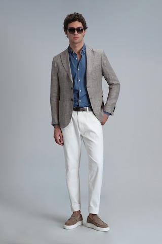Lufian Luta Spor Erkek Blazer Ceket Slim Fit Kahverengi Kahverengi 111140166100112 Kahverengi