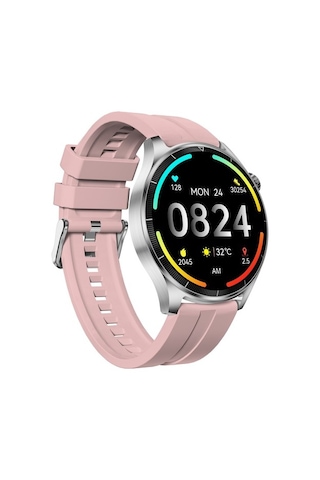 Thull Tw1-02 Gri Akıllı Saat + Pembe Slıkon Kordon