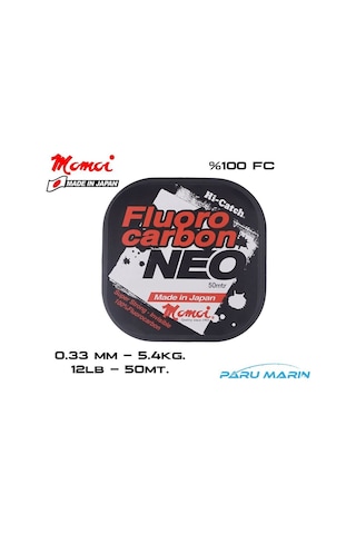 Momoi Hi-catch Neo %100 Fc Shock Leader 0.33mm-5.4kg. 50mt.