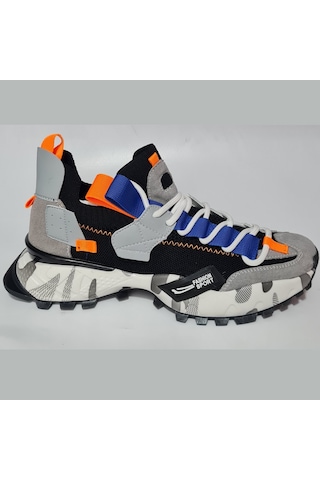 Scootland Bağlı Lastikli Triko Fashion Sport Erkek Spor Ayakkabı 19279 Siyah