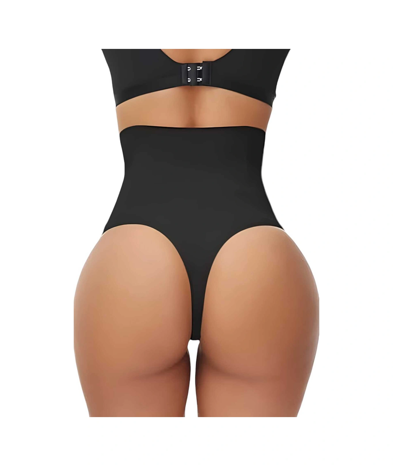Tezzgelsin Kadın Dikişsiz Yüksek Bel Karın Toparlayıcı String Korse Siyah