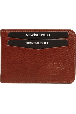Newish Polo Erkek Hakiki Deri Cüzdan Ve Kartlık New152 Taba